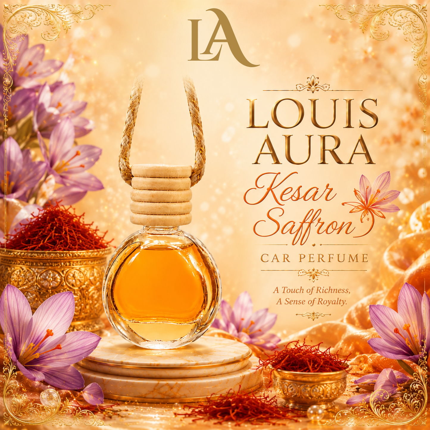 Louis Aura Kesar Saffron Car Perfume