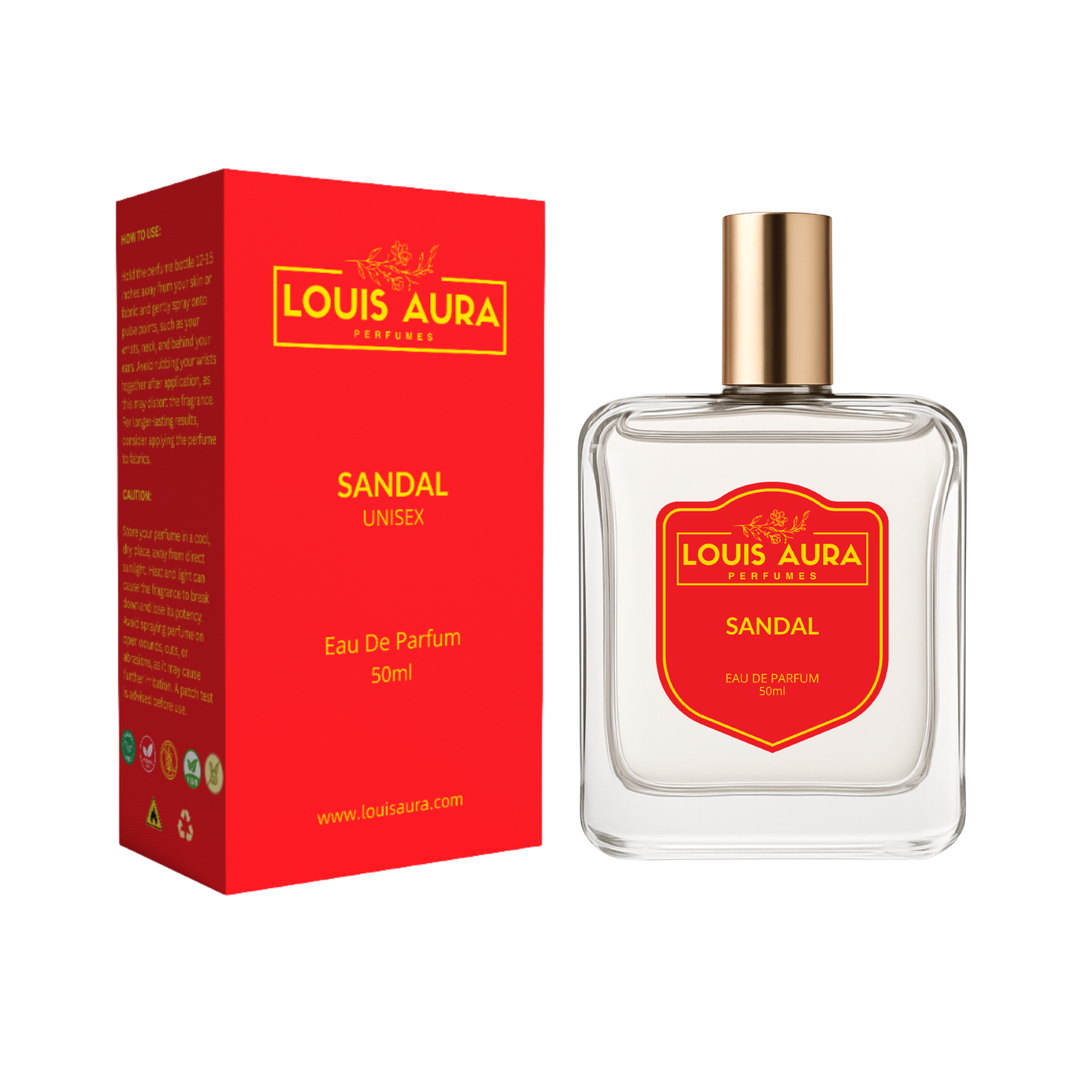 Louis Aura – Sandal, Perfume for Unisex – 50ml