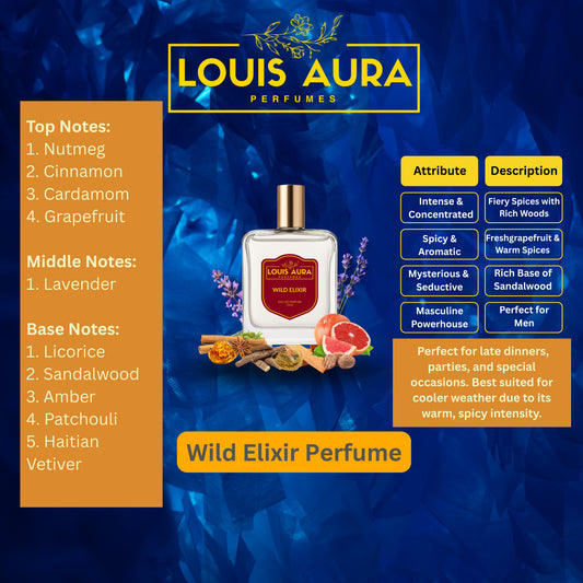 Louis Aura – Wild Elixir, Perfume for Men – 50ml