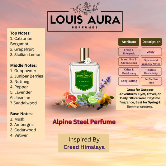 Louis Aura – Alpine Steel, Perfume for Men – 50ml