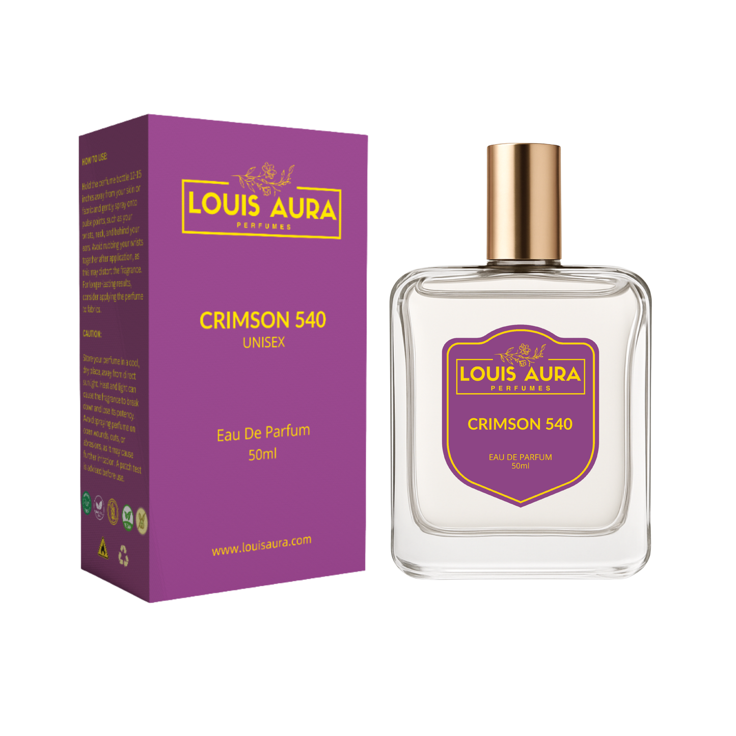 Louis Aura – Crimson 540, Perfume for Unisex – 50ml