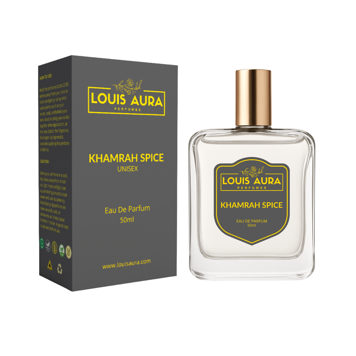 Louis Aura – Khamrah Spice, Perfume for Unisex – 50ml