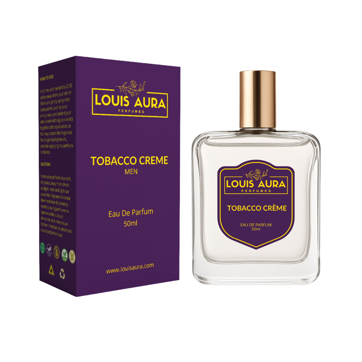 Louis Aura – Tobacco Creme, Perfume for Unisex – 50ml